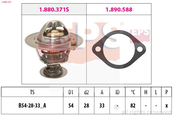 EPS 1.880.371 Thermostat, coolant