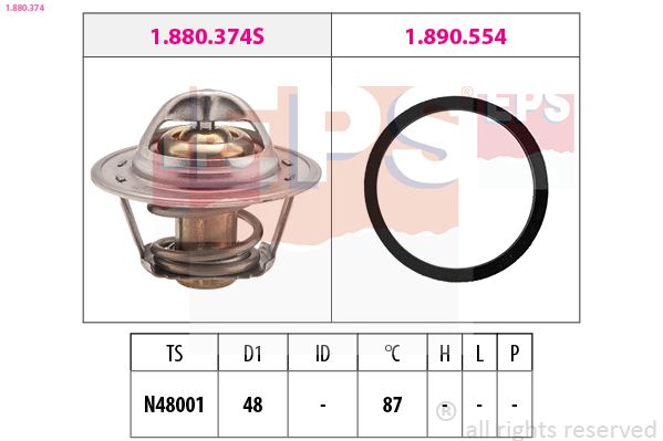 EPS 1.880.374 Thermostat, coolant
