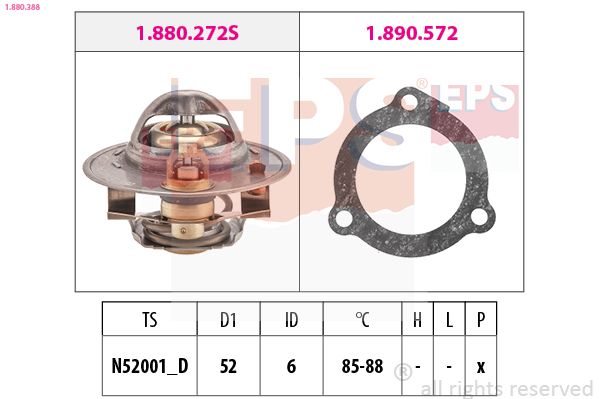 EPS 1.880.388 Thermostat, coolant