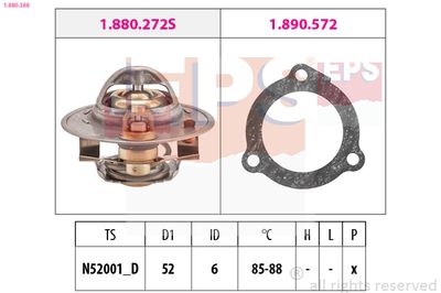 Thermostat, coolant EPS 1.880.388