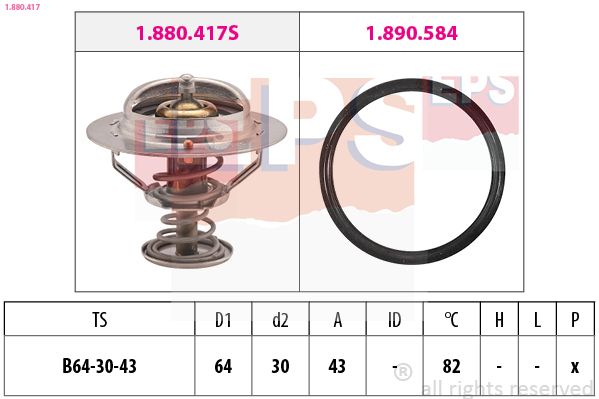 EPS 1.880.417 Thermostat, coolant