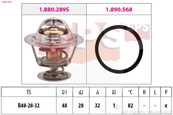EPS 1.880.466 Thermostat, coolant