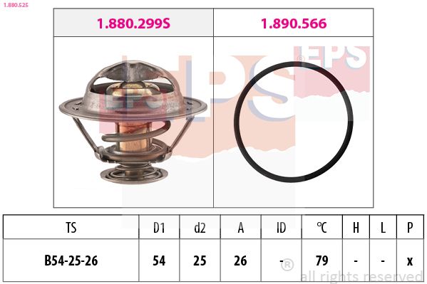 EPS 1.880.525 Thermostat, coolant