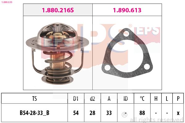 EPS 1.880.535 Thermostat, coolant