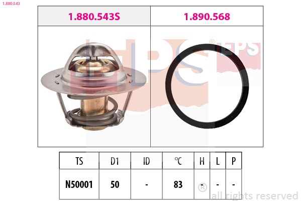 EPS 1.880.543 Thermostat, coolant