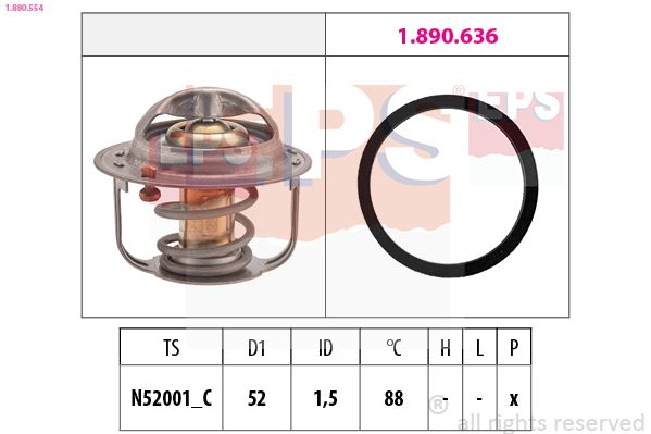 EPS 1.880.554 Thermostat, coolant