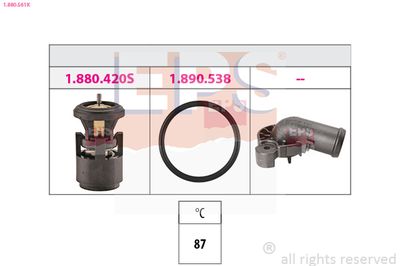 Thermostat, coolant EPS 1.880.561K