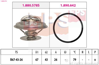 Thermostat, coolant EPS 1.880.578