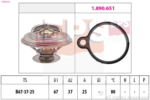 EPS 1.880.613 Thermostat, coolant