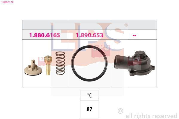 EPS 1.880.617K Thermostat, coolant