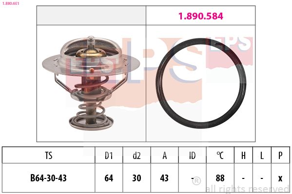EPS 1.880.651 Thermostat, coolant