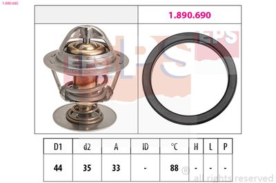 Thermostat, coolant EPS 1.880.685
