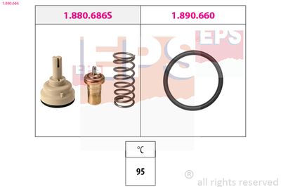 Thermostat, coolant EPS 1.880.686