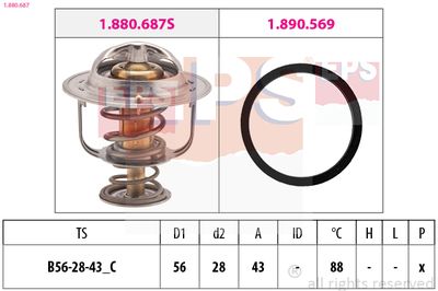 Thermostat, coolant EPS 1.880.687
