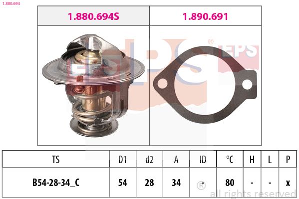 EPS 1.880.694 Thermostat, coolant