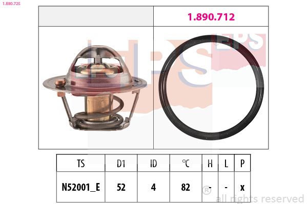 EPS 1.880.725 Thermostat, coolant