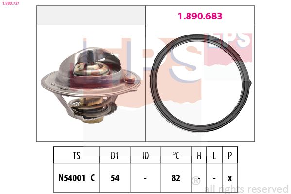 EPS 1.880.727 Thermostat, coolant