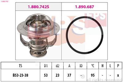 Thermostat, coolant EPS 1.880.742