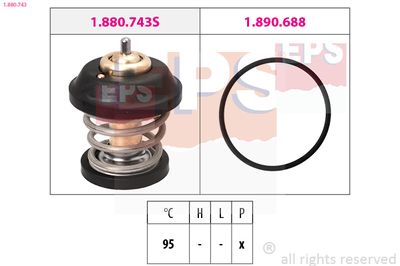 Thermostat, coolant EPS 1.880.743