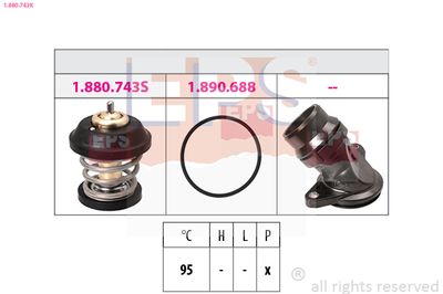 Thermostat, coolant EPS 1.880.743K