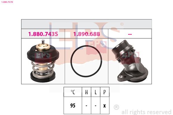 EPS 1.880.757K Thermostat, coolant