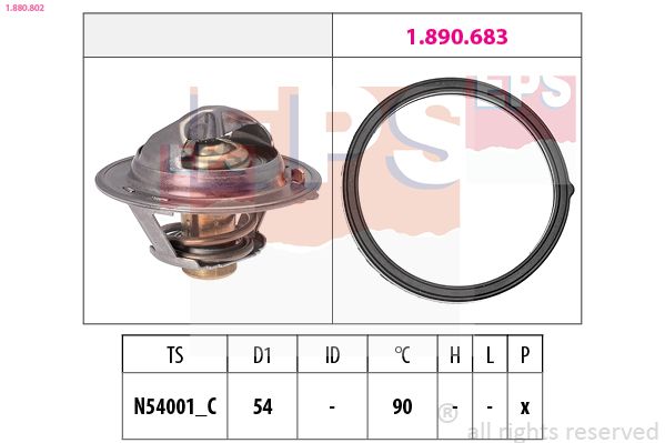 EPS 1.880.802 Thermostat, coolant