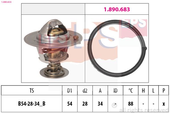 EPS 1.880.834 Thermostat, coolant