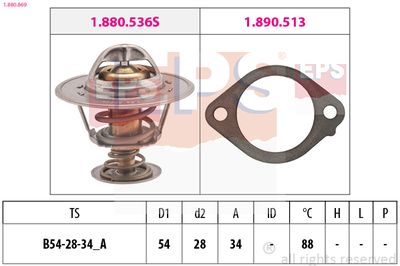 Thermostat, coolant EPS 1.880.869