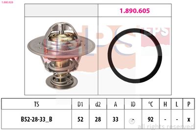 Thermostat, coolant EPS 1.880.928