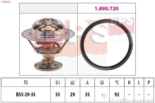 EPS 1.880.945 Thermostat, coolant