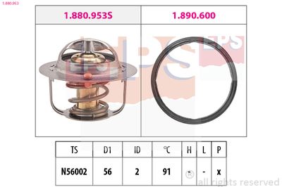 Thermostat, coolant EPS 1.880.953