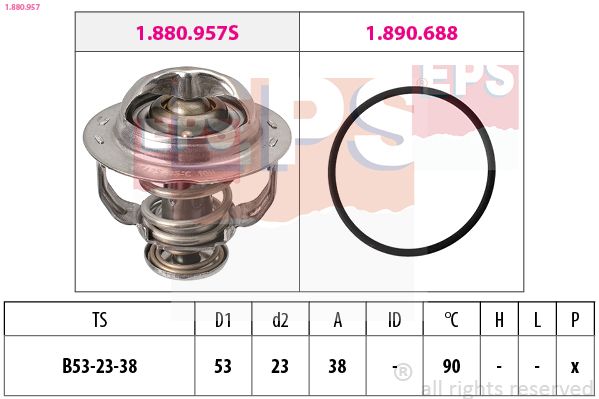 EPS 1.880.957 Thermostat, coolant