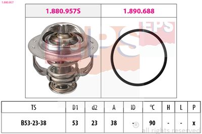 Thermostat, coolant EPS 1.880.957