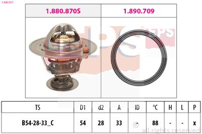 Thermostat, coolant EPS 1.880.971