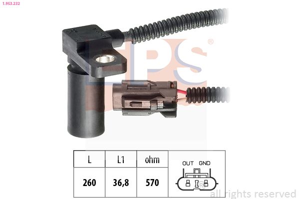 EPS 1.953.232 RPM Sensor, automatic transmission