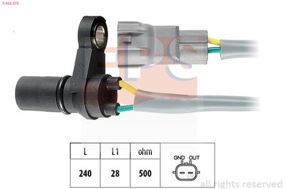 RPM Sensor, automatic transmission EPS 1.953.375