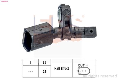 Sensor, wheel speed EPS 1.960.011
