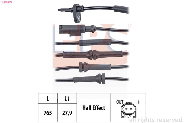 EPS 1.960.074 Sensor, wheel speed