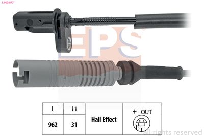 Sensor, wheel speed EPS 1.960.077