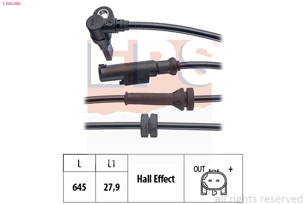 EPS 1.960.086 Sensor, wheel speed