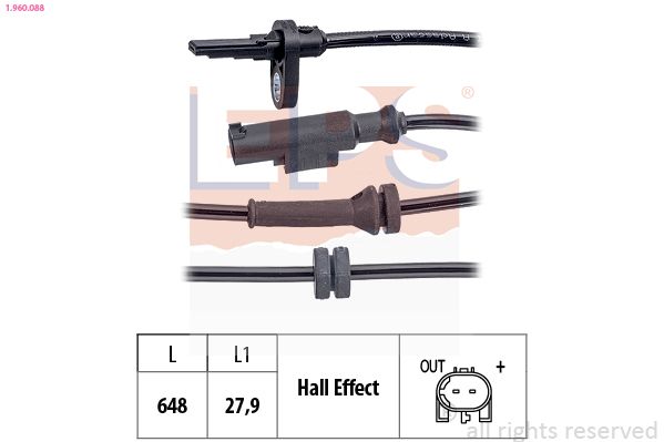 EPS 1.960.088 Sensor, wheel speed