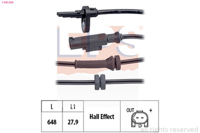 Sensor, wheel speed EPS 1.960.088
