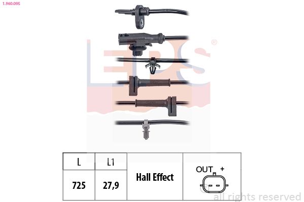 EPS 1.960.095 Sensor, wheel speed