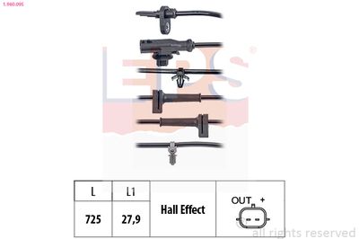 Sensor, wheel speed EPS 1.960.095