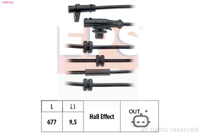 Sensor, wheel speed EPS 1.960.125