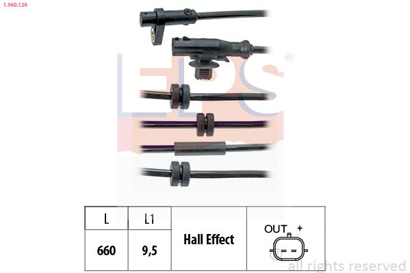 EPS 1.960.126 Sensor, wheel speed