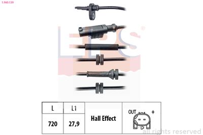 Sensor, wheel speed EPS 1.960.139