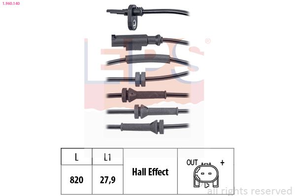 EPS 1.960.140 Sensor, wheel speed