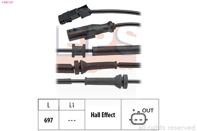 Sensor, wheel speed EPS 1.960.147