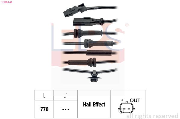 EPS 1.960.148 Sensor, wheel speed